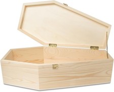Pet Casket - 30" Wooden Burial Box for Dogs and Cats, Strong and Safe Baltic Bir