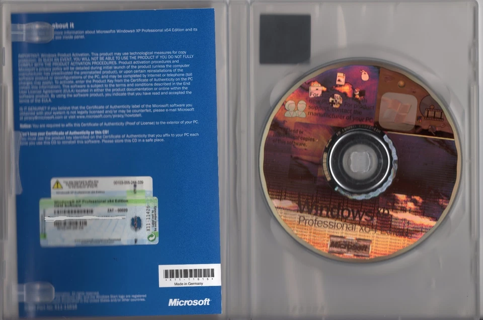 Microsoft Windows XP Professional x64 Edition Englisch, deutsch und japanisch - Bild 2 von 2