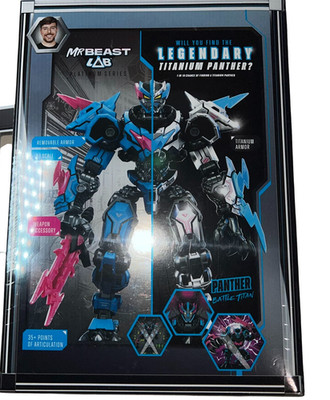 MrBeast Lab Panther Battle Titan Figure 6.5'' Platinum Series 2024 New Sealed