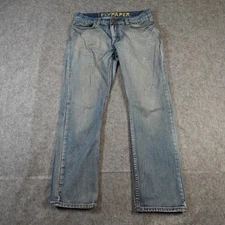 Flypaper Jeans Mens 34x32 (32x31 Actual) Straight Leg Medium Wash