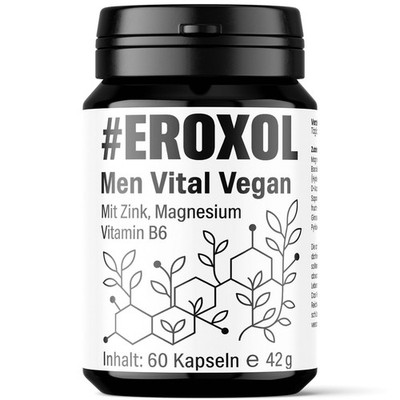 Eroxol   Men Vital Vegan | Pflanzlicher Komplex mit Zink, Magnesium & Vitamin B6