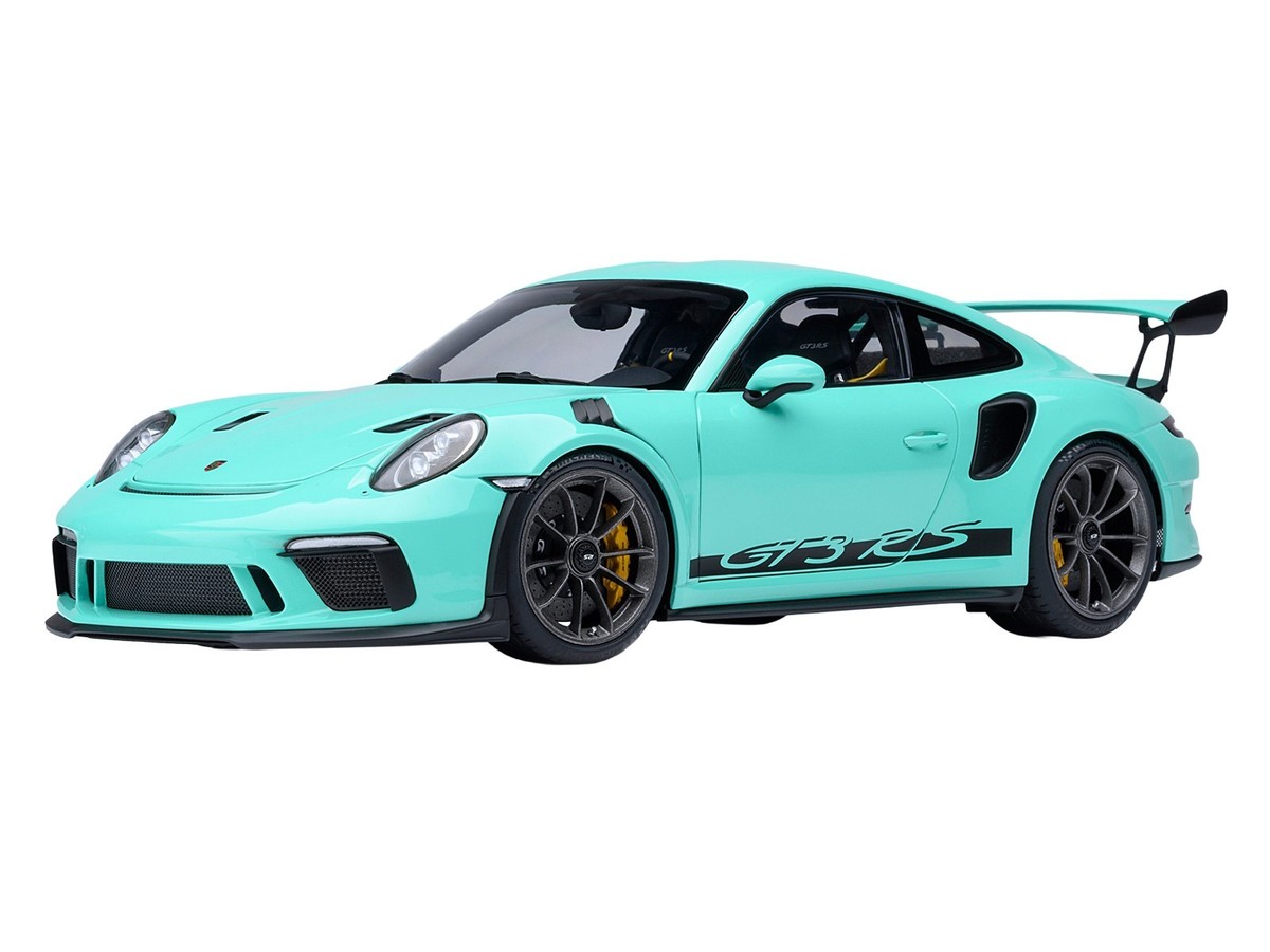 PORSCHE 911 (991.2) GT3 RS MINT GREEN 1/18 MODEL CAR BY AUTOART