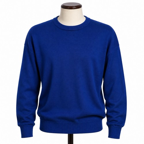 Saint Laurent, Maglione Vintage Yves Saint Laurent YSL Uomo 100% Lana Blu Taglia S Nuovo con etichette