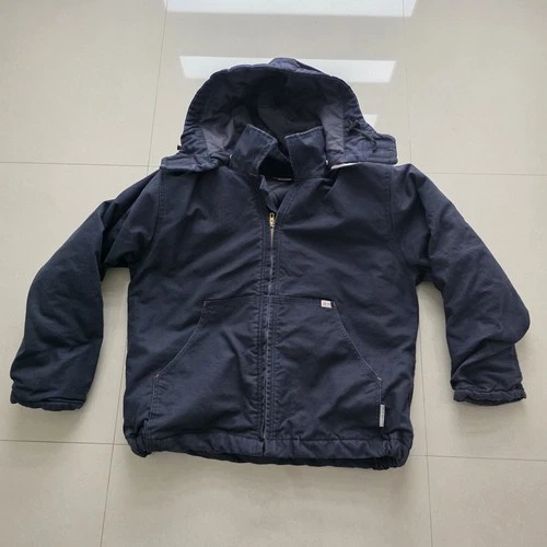 Rasco FR Flame Resistant Bomber MEDIUM Workwear Canvas Jacket Detachable Hood - product listing photo