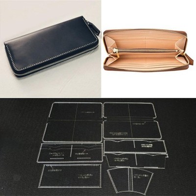 7 Stck. Leder Handwerk Klar Acryl Clutch Tasche Muster Schablone Vorlage Werkzeuge