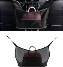 Car Net Pocket Handbag Holder, Large Capacity Auto Seat Back Mesh-Upgraded