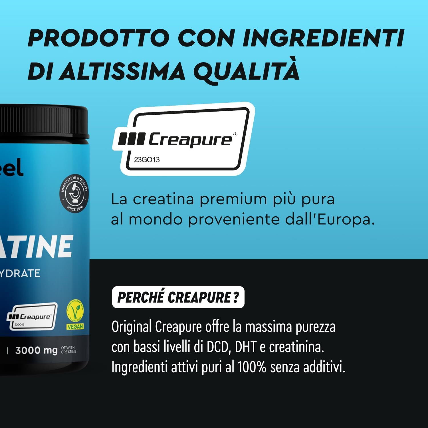 Creatina Monoidrata Creapure 500g - Analisi Purezza e Performance ATP - 3