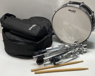 Mendini by Cecilio 14x5.5 Student Snare Drum Set Stand Gig Bag Sticks Black