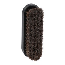 Shoe Cleaning Brush 5"x2" Beech Wood Horsehair Boot Polish Brushes, Brown
