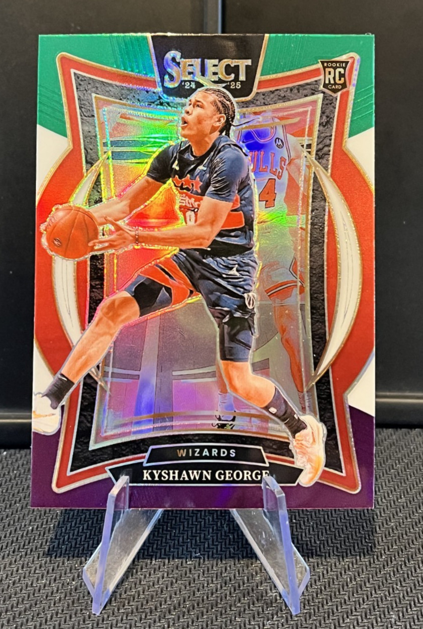 2024-25 Panini Select - Concourse Kyshawn George #85 Green White Purple Prizm