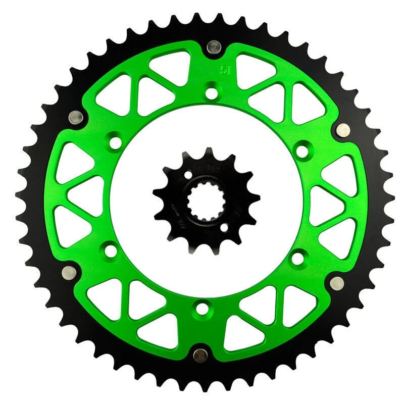 13T-51T Front Rear Sprockets Kit for Kawasaki KLX250S 06-07 09-14 KLX650 R 93-01 Foto 2 de 4