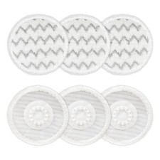 YYDSLEE 6 Pack Replacement Steam Mop S7001 / S8201 Pads-6 Pack, White Stripes