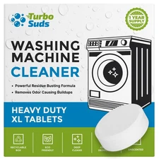 Heavy Duty Washing Machine Cleaning Tablets 12 Pack for HE Front Load and Top