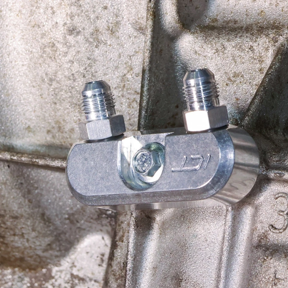 8L90E 10L90E Transmission Oil Cooler 6AN Fitting Adapter - 70 Degree Angle -6 - Image 4 of 4