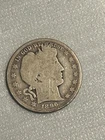 1896 Barber Silver half dollar - Low mintage - Rare - 90% silver - free shipping