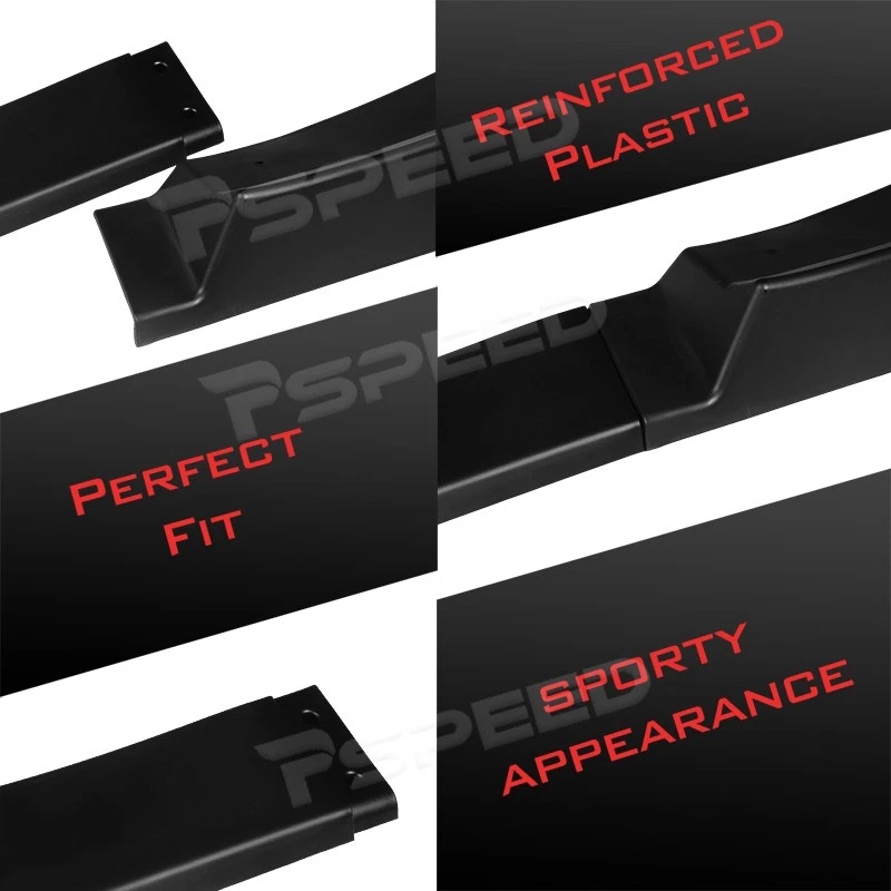 For Mercedes Benz C300 C350 W204 2012-2014 Matte Black Front Bumper Spoiler Lip - Image 3 of 4
