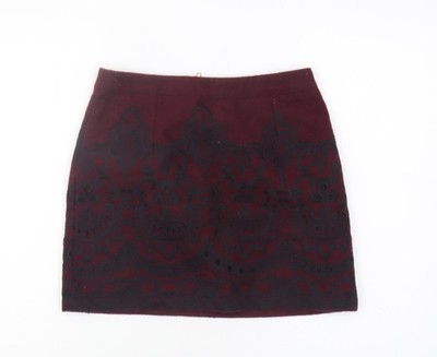 Topshop Damen rot Bleistiftrock Größe 10