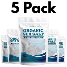 Celtic Sea Salt Fine Ground Mineral Rich 8oz Resealable Bag 5Pack Free Shipping