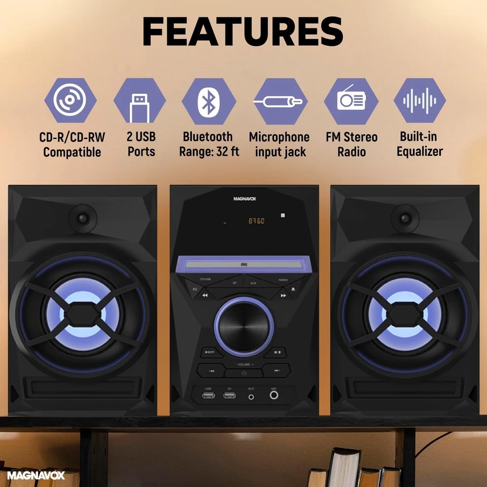 3-Piece Speaker System with Bluetooth and Remote - Black - Image 4 of 4