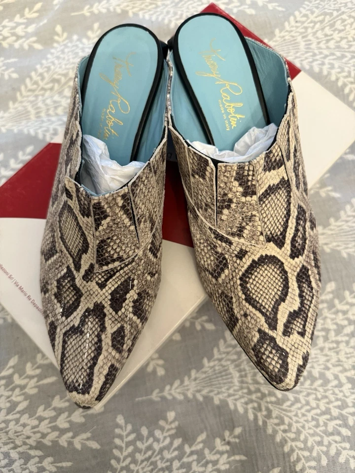 Thierry Rabotin Piel de Serpiente Rio Mule Talla 40 Raro Nuevo Foto 2 de 4