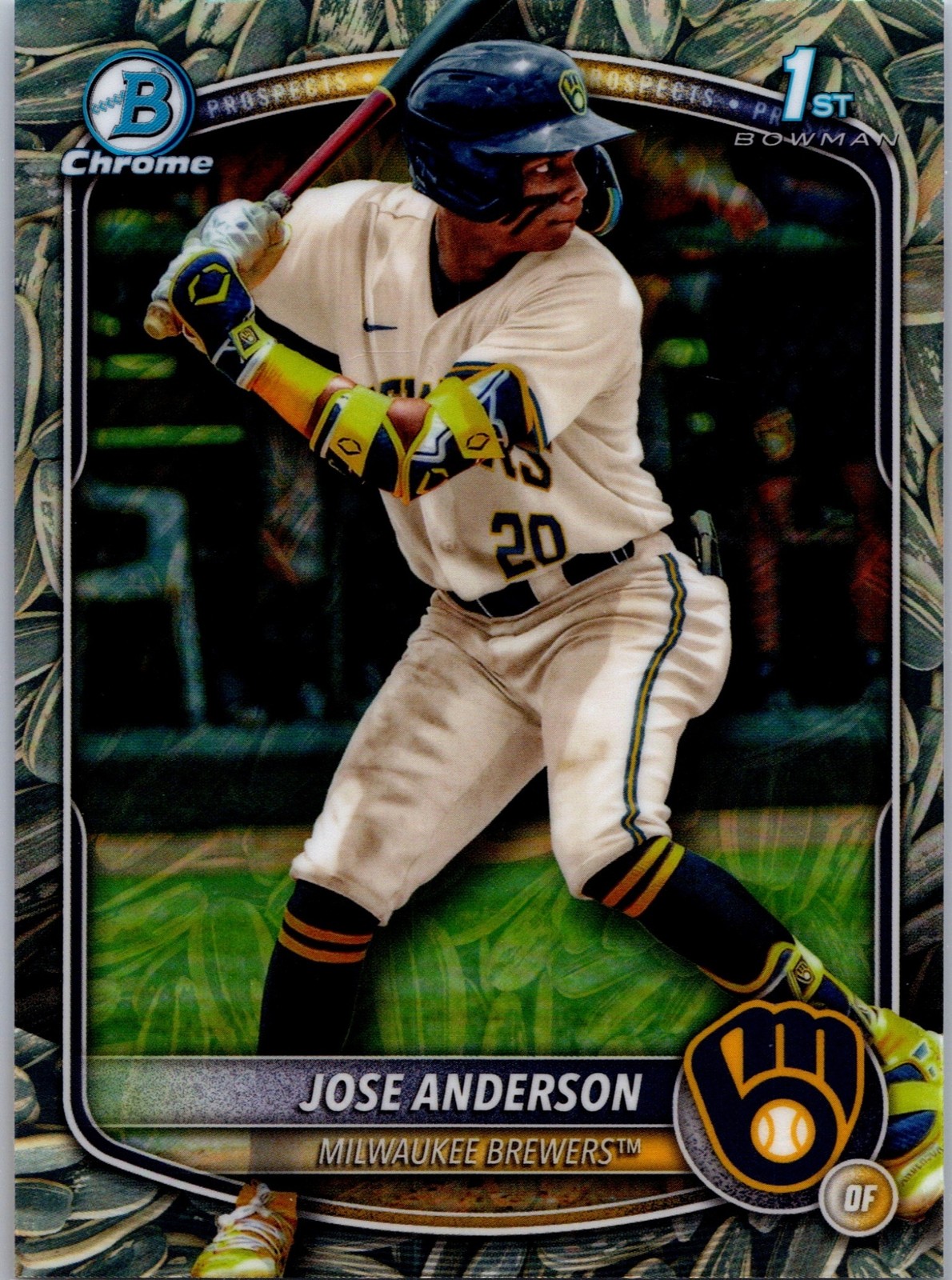 2025 Bowman Chrome Jose Anderson #BCP-193 Sunflower Seeds Refractor 1st Prospect