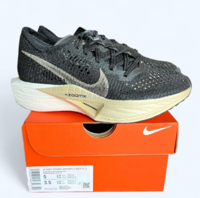 Nike ZoomX Vaporfly Next 3 Size 5 Women's Running Shoes Blk/Gold