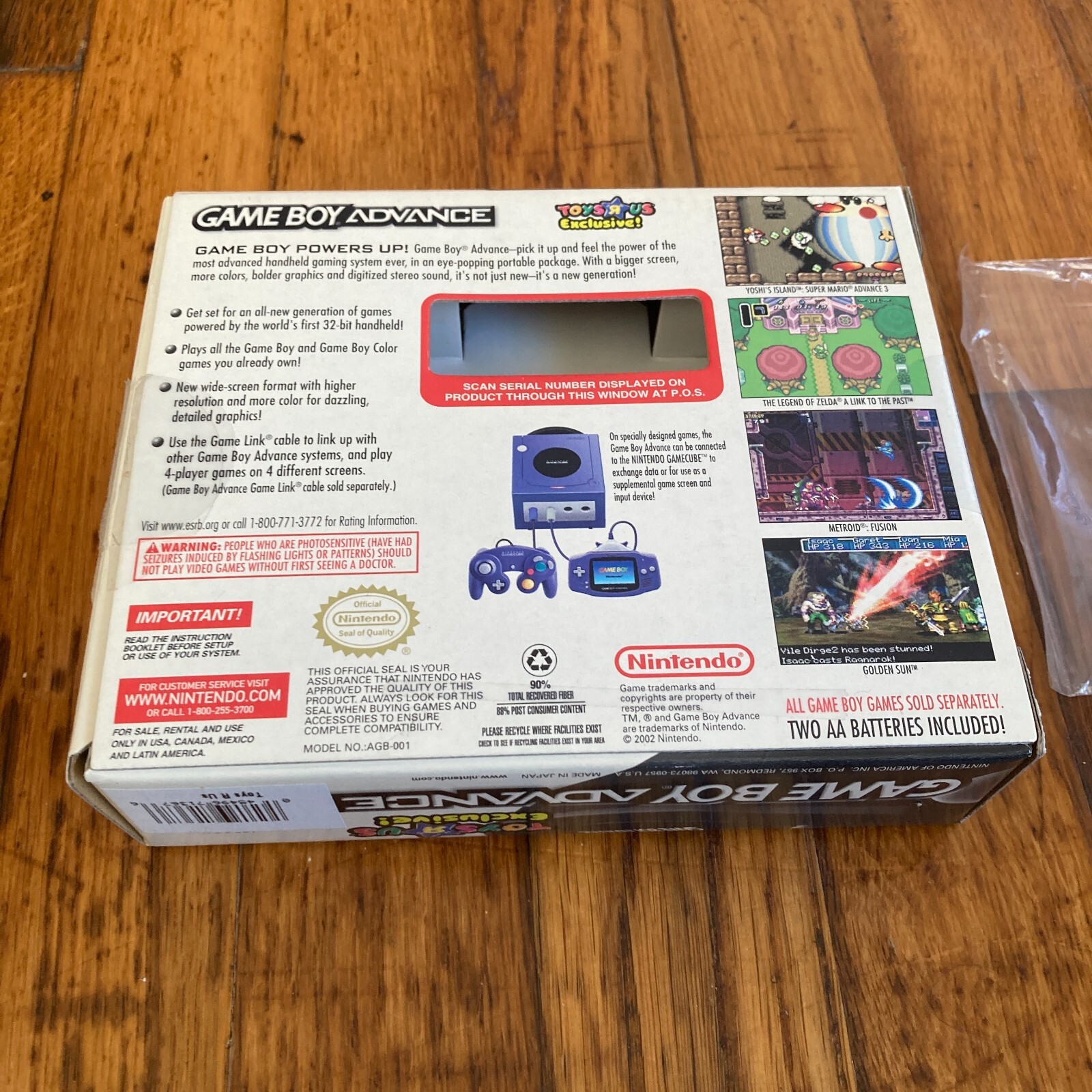 Nintendo Toys R Us Exclusive Game Boy Advance Jet Black Console CIB Complete