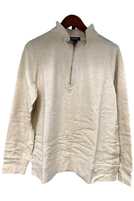 Studio Park x Leah Williams 1/4-Zip French Terry SwtShirt Hthr Oatmeal