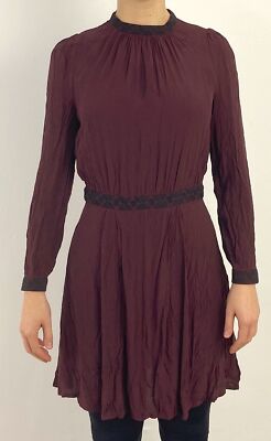 & Other Stories Kleid Dress Damen Gr.38 Jerseykleid Weinrot Rot 138827