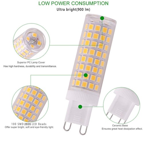 G9 E12 E14 E17 BA15D 10W LED Bulb 102LED 2835 110V 220V Ceramic Light dimmable - Picture 3 of 13