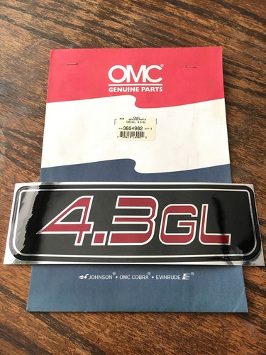 NEW OEM NLA OMC Volvo Penta 4.3 GL Sticker Decal 3854982 - Bild 1 von 5