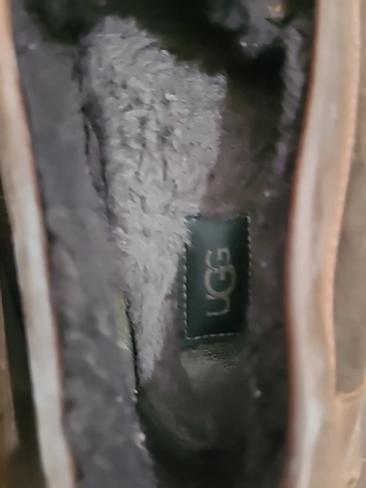 Zapatillas de piel de oveja UGG 12,5 pulgadas marrón gamuza mocasines zapatos Foto 3 de 4