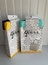 Basically Yours 4 Pack Totes Aqua Blue or Assorted Red/Blue/Yellow/Green 11"x8.5