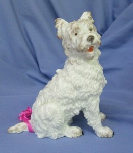 CAIRN NORWICH WEST HIGHLAND ROSENTHAL GERMANY DOG 7" terrier figurine 1930s