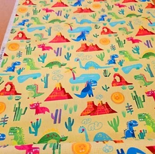 Dinosaur Michael Miller  Cotton Fabric Dino Friends By the Yard  