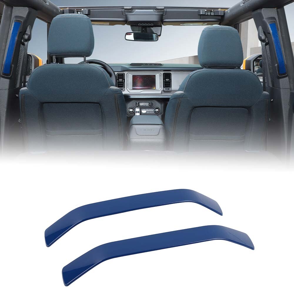 Blue For Ford Bronco 21+ B-Pillar Handles Grab Bar Strips Cover Trim Accessories