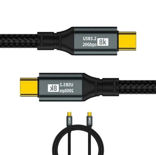 USB-C 3.2 Gen2 Type-C Cable Thunderbolt 5A 100W Charging Cable 20GBP Data Cable - Picture 11 of 12