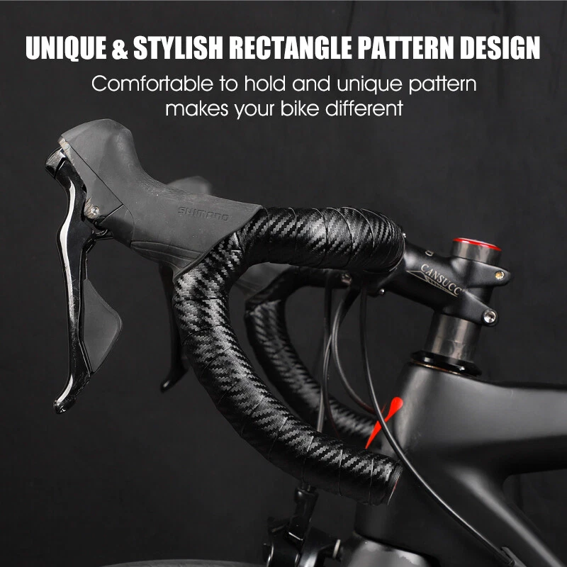 WEST BIKING Road Bike Bicycle Handlebar Tape Carbon Pattern Cycling Tape Pads - Image 3 of 4