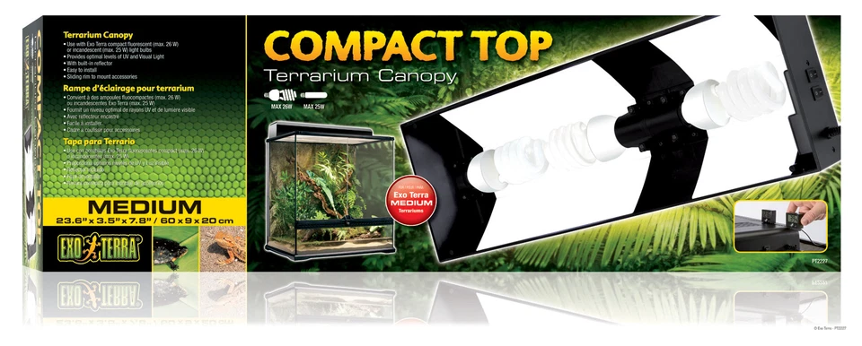 Exo Terra Compact Top Terrarienlampen Abdeckung - Grösse: 60 x 9 x 20 cm - Bild 1 von 1