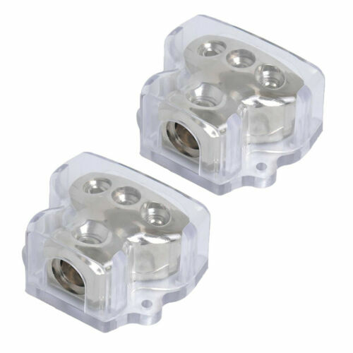 0/2/4 Awg Gauge Power Distribution Block 1/0 Gauge In To 4 4/8 Gauge - Foto 2