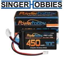 POWERHOBBY PHB2S45030CPH20 2S 450mAh 30C Upgrade Lipo Battery for Axial SCX24