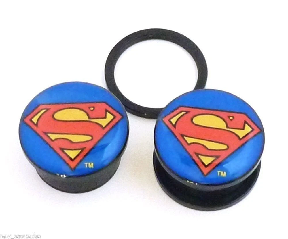 Superman ear gauges sale