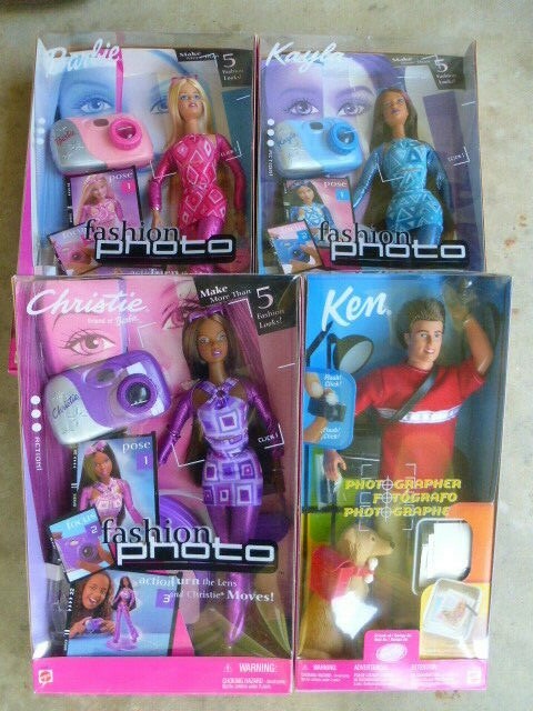 FASHION PHOTO BARBIE, CHRISTIE, KAYLA AND KEN THE PHOTOGRAPHER NIB