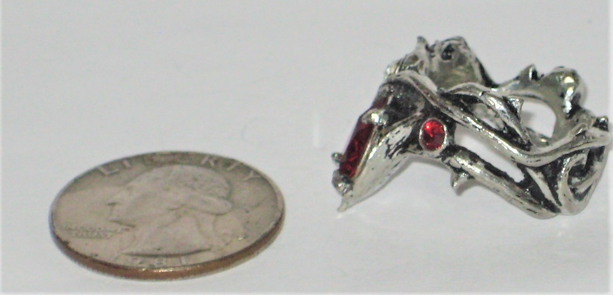 2011 Alchemy Carta England Red & Clear Stones Gothic Brutalist 6 1