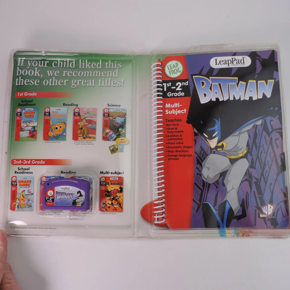 LeapPad Leap Frog Book & Cartridge Batman Language Homeschool map - Image 2 of 4