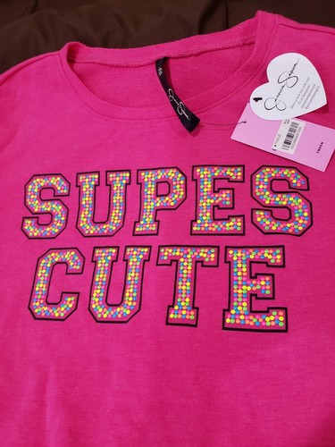 Jessica Simpson Pink Tween Long Sleeve Sweater Girls Size XL Macys Retail $39 - Picture 2 of 2