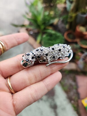 KJL Kenneth Jay Lane for Avon Pin Brooch Panther Featuring