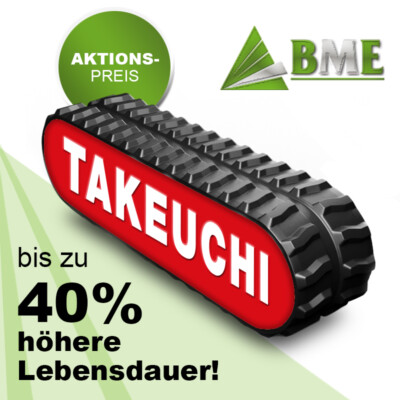 Gummikette Baggerkette für Takeuchi Minibagger Bagger -2 Stück zum Aktionspreis!