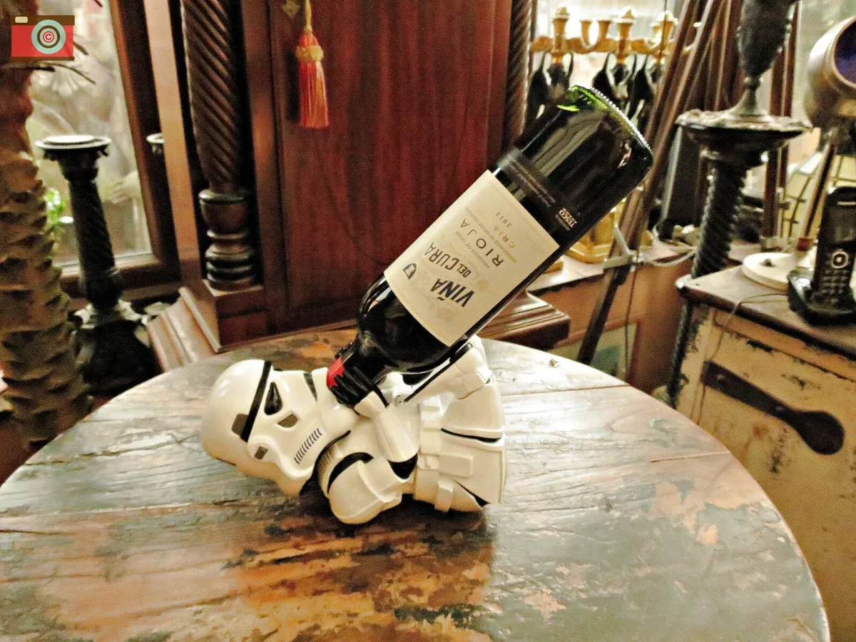 STAR WARS STORMTROOPER GUZZLER Wine Bottle Holder Rack. Great Gift. Licensed