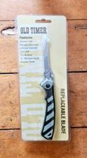 Old Timer Replaceable Blade Folding Knife 2.75" 60A Stainless with 12 Blades
